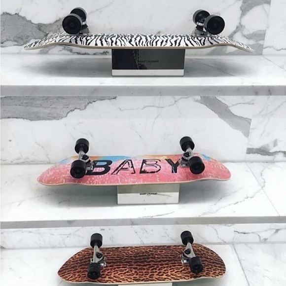 Extremely rare runway saint Laurent 2016 surf sound skateboard in zebra print - Picture 5 of 6